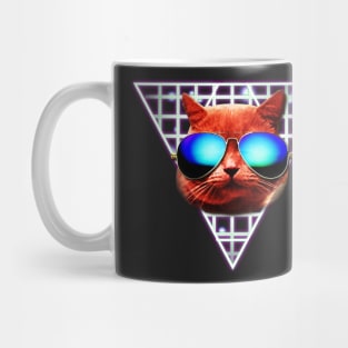 Cool 80s Hipster Cat Mug